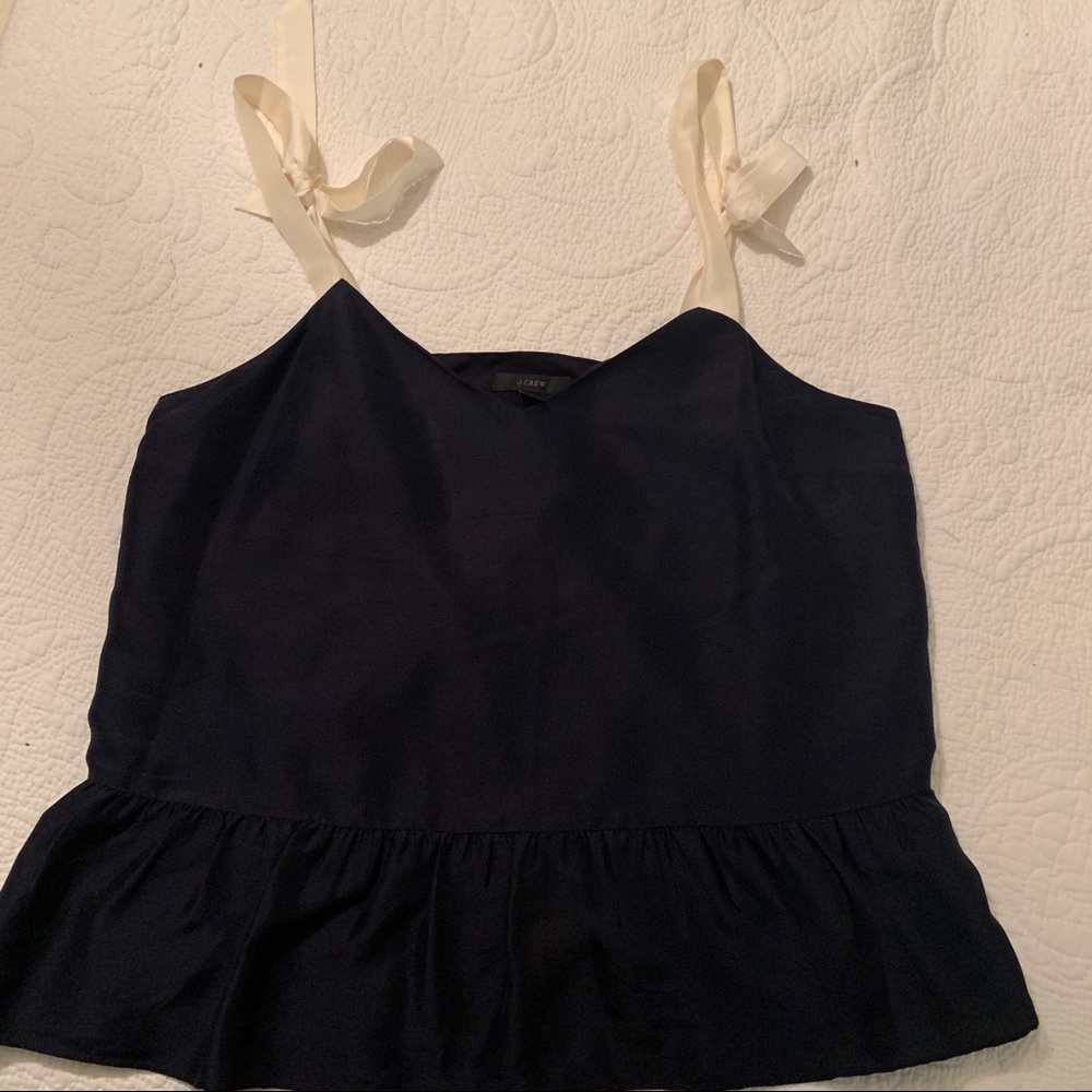 J Crew Navy Peplum Tank